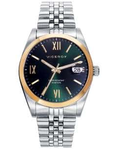 Reloj para Hombre en Acero Bicolor con Esfera Negra y Verde - Viceroy 42425-63