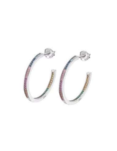 Pendientes para Mujer aro con circonitas de colores - Lotus LP1937-4/8
