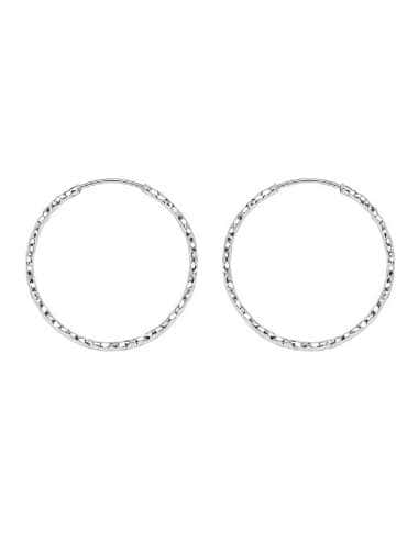 Pendientes para Mujer Facetados de Plata de ley 52 mm -Hurjo 0033001648