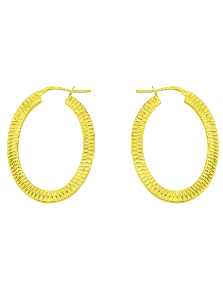 Pendientes para Mujer Aro ovalados de Plata chapada  - Hurjo R033001877