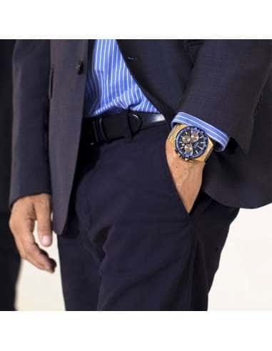 Reloj para Hombre Cronógrafo con Esfera Azul e...