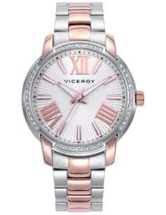 Reloj para Mujer de Acero Bicolor Plateado y Oro Rosa con Detalles de Circonitas- Viceroy 401266-83