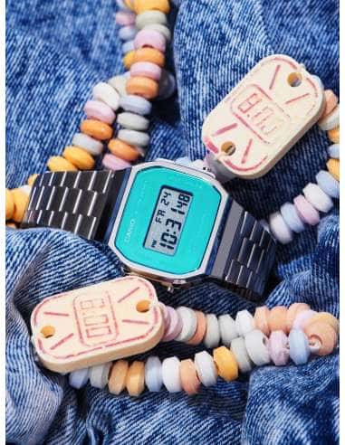 Reloj  Digital Retro con Pantalla Azul...