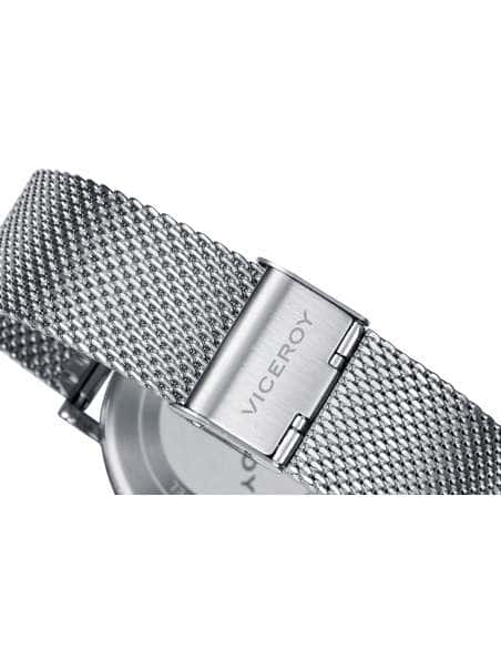 Reloj para Hombre con Correa de Malla y Esfera Negra Minimalista- Viceroy 40989-55