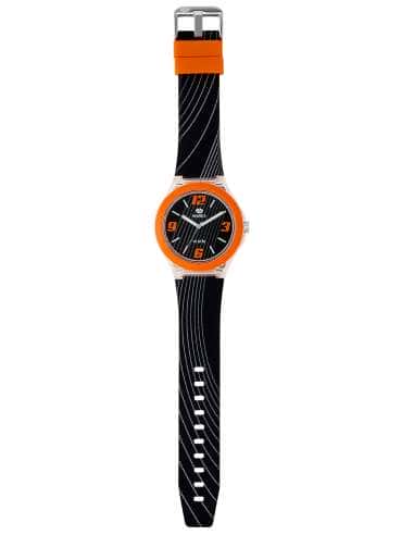 Reloj para Hombre Juvenil Deportivo Negro y Naranja 10 ATM - Marea B35354/5