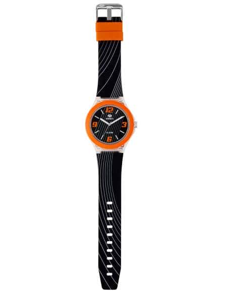 Reloj para Hombre Juvenil Deportivo Negro y Naranja 10 ATM - Marea B35354/5