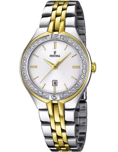 Reloj para Mujer de Acero Bicolor con Circonitas y Calendario - Festina F16868/1
