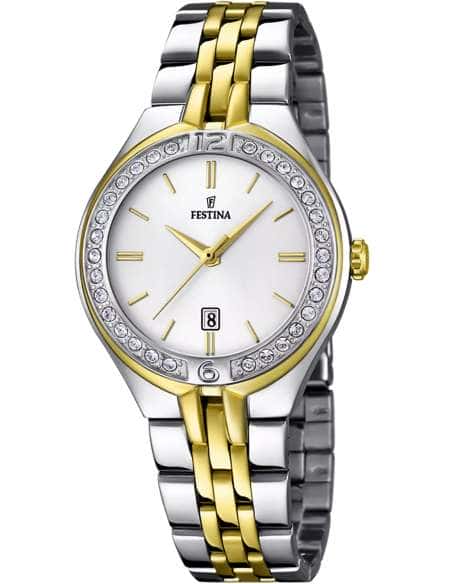 Reloj para Mujer de Acero Bicolor con Circonitas y Calendario - Festina F16868/1