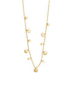 Collar para Mujer Medallitas y Perlas con Baño de Oro - Salvatore 213c0041
