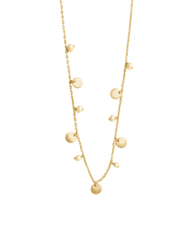 Collar para Mujer Medallitas y Perlas con Baño de Oro - Salvatore 213c0041
