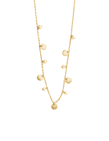 Collar para Mujer Medallitas y Perlas con Baño de Oro - Salvatore 213c0041