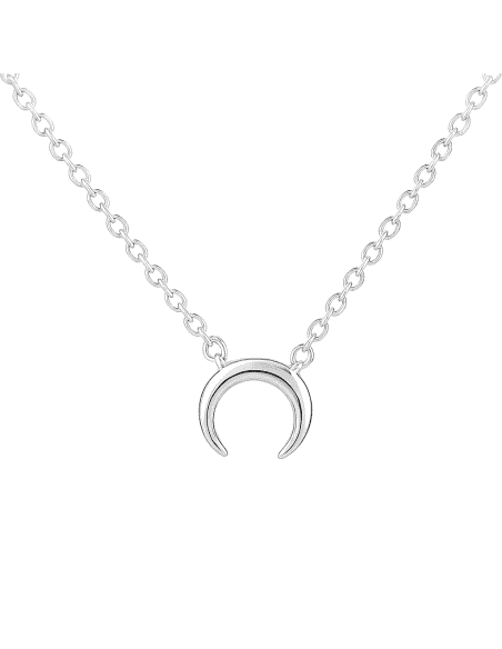 Collar para Mujer colgante en forma de Luna creciente de plata de ley - Plata 925