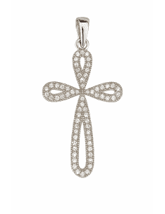 Colgante Cruz de la Vida con Circonitas en Plata de Ley - Plata 925