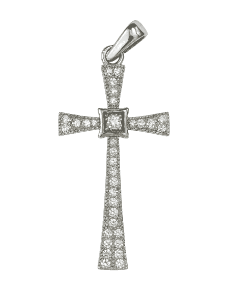 Colgante de plata Cruz con circonitas - Plata 925