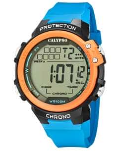 Reloj para Hombre Digital Deportivo Azul y Naranja 100M - Calypso K5817/2