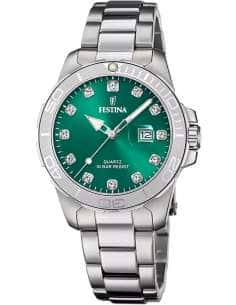 Reloj para Mujer de Acero Inoxidable con Esfera Verde y Circonitas - Festina F20503/7