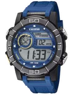 Reloj para Hombre Digital Deportivo Azul y Negro 100M - Calypso K5818/2