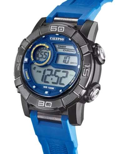 Reloj para Hombre Digital Deportivo Azul y Negro 100M - Calypso K5818/2