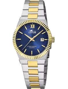 Reloj para Mujer de Acero Bicolor con Esfera Azul y Calendario - Lotus 18839/3