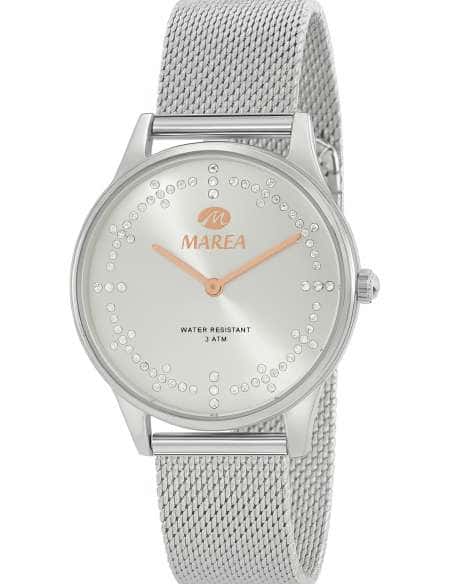 Reloj para Mujer de Acero Inoxidable con Esfera Plateada y Cristales - Marea B54233/1
