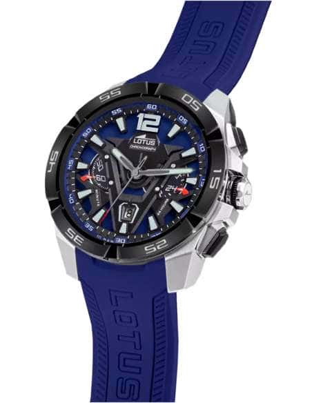 Reloj para Hombre Cronógrafo con Correa Azul y Esfera Azul y Negra - Lotus 18944/1