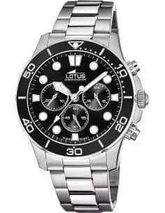 Reloj para Hombre Cronógrafo Acero Inoxidable con Esfera Negra - Lotus 18756/3