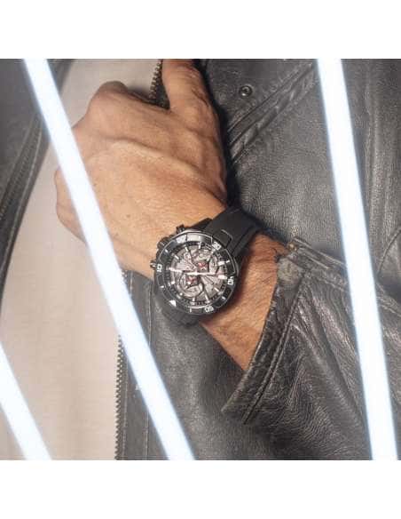 Reloj para Hombre Cronógrafo con Correa Negra y Esfera Azul - Lotus 18945/6
