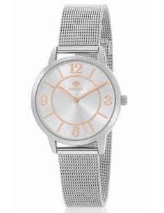 Reloj para de Acero Plateado con Números Dorados - Marea B41332/6