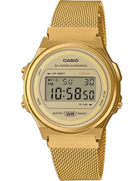 Reloj Unisex Dorado- Casio A171WEMG-9AEF