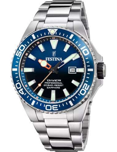 Reloj para Niño Diver Profesional con Correa de Acero y Esfera Azul - Festina  F20663/1