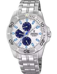 Reloj para Niño Deportivo con Correa de Acero y Esfera Blanca - Festina F20445/1