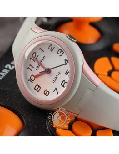 Reloj para Niña Correa Blanca con Esfera Rosa y Números Negros - Calypso K5834/1