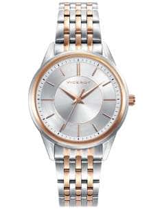 Reloj para Mujer de Acero Bicolor con Detalles Rosados y Esfera Plateada - Viceroy 401072-97