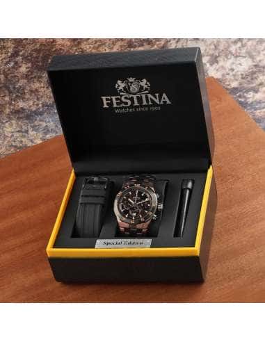 Reloj para Hombre Chrono Bike Marrón Acero -...