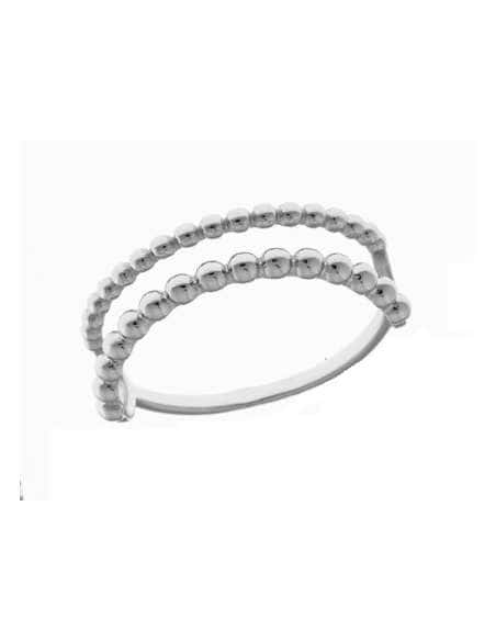 Anillo para Mujer Plata de Ley con Diseño Doble de Bolitas - Salvatore 213S0064/14
