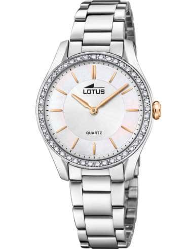 Reloj para Mujer de Acero con Cristales y Esfera Madreperla - Lotus 18796/4