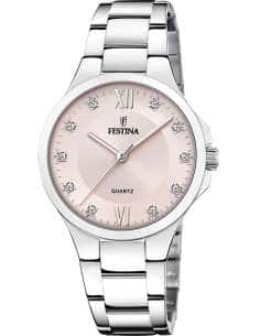 Reloj para Mujer de Acero  con Esfera Rosada y Detalles de Cristales - Festina F20582/2