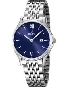 Reloj para Mujer de Acero con Esfera Azul y Calendario - Festina F16748/3