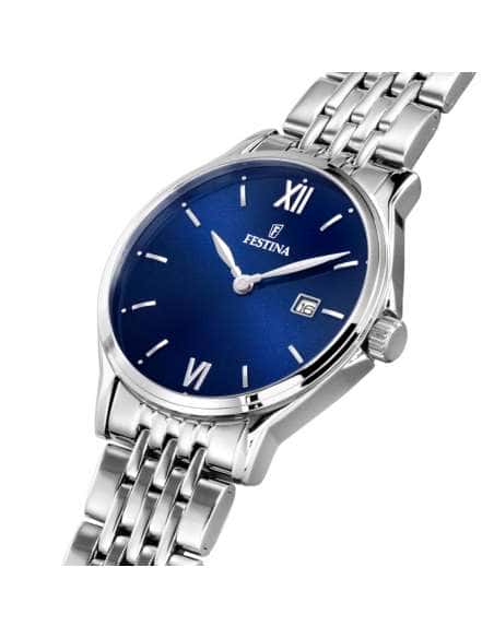 Reloj para Mujer de Acero con Esfera Azul y Calendario - Festina F16748/3