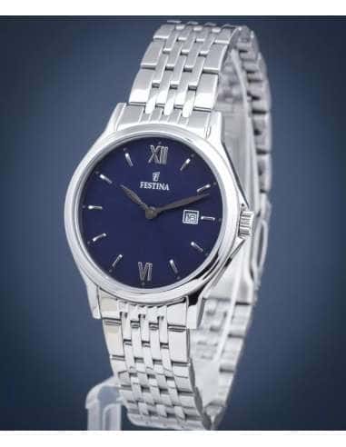Reloj para Mujer de Acero con Esfera Azul y Calendario - Festina F16748/3