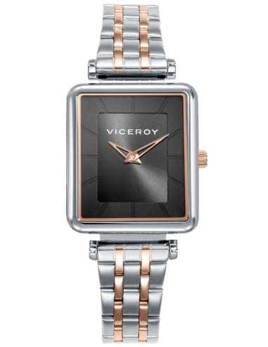 Reloj para Mujer Caja Rectangular con Brazalete Bicolor en Acero - Viceroy 401240-57