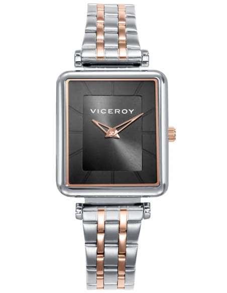 Reloj para Mujer Caja Rectangular con Brazalete Bicolor en Acero - Viceroy 401240-57