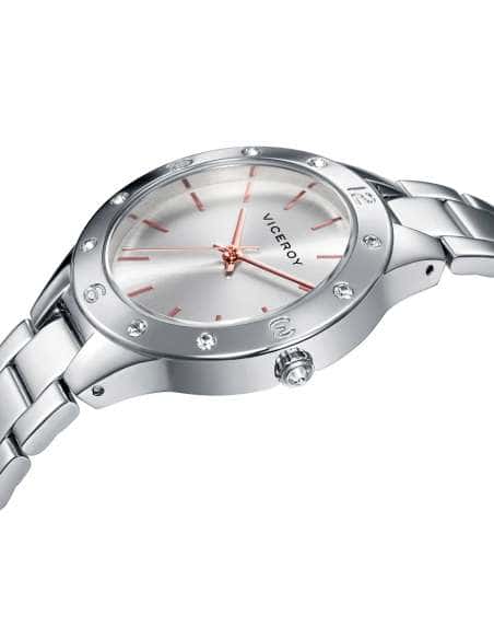 Reloj para Mujer Acero con Detalles en Números y Circonitas- Viceroy 401044-87