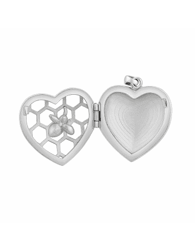 Colgante para Mujer Dije Corazón con Flor y...
