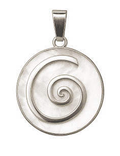 Colgante para Mujer con Nacar y espiral de plata de ley - Plata 925