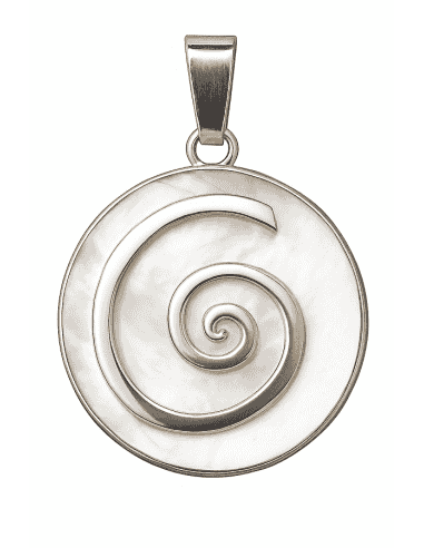 Colgante para Mujer con Nacar y espiral de plata de ley - Plata 925