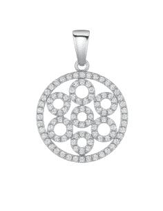 Colgante para Mujer de Plata con Circonitas Diseño Círculos - Plata 925
