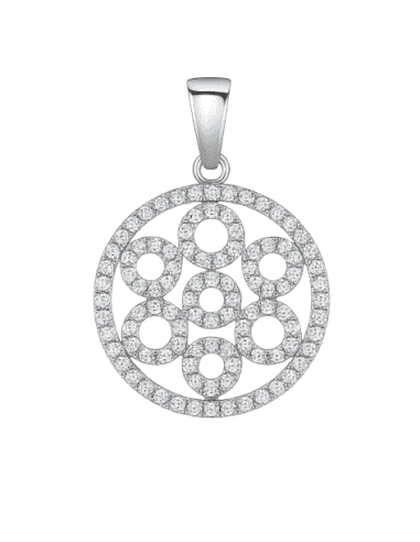 Colgante para Mujer de Plata con Circonitas Diseño Círculos - Plata 925