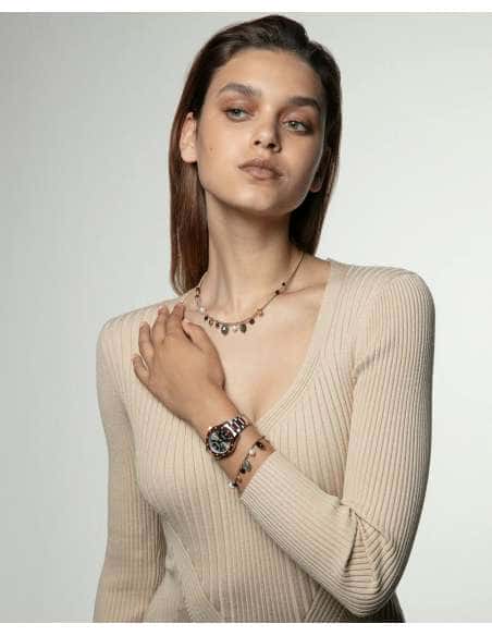 Reloj para Mujer Ceramic y Acero Bicolor con Bisel Marrón y Calendario - Viceroy 401246-17