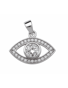 Colgante para Mujer Ojo Turco en Plata de Ley con Circonitas - Plata 925